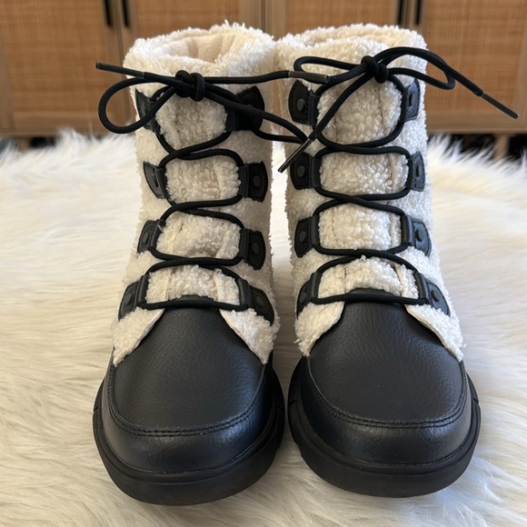 Sorel Women's Explorer II Joan Cozy Winter Boot In Black Sea Salt Size 9.5 - Picture 5 of 16